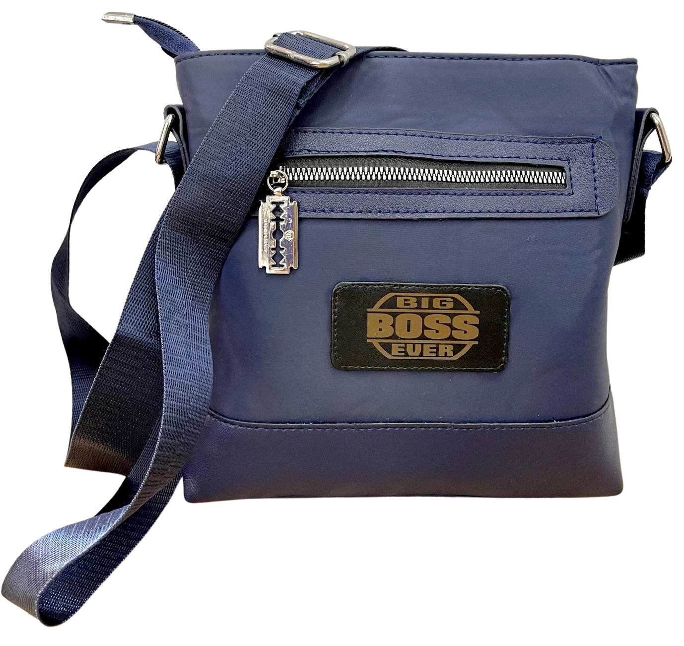 Sacoche Reporter Nylon Zippé bleu